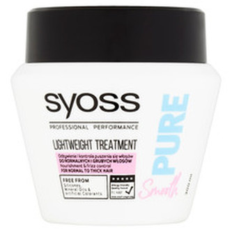Syoss Ľahká maska ​​pre normálne až hrubé vlasy Pure Smooth (Lightweight Mask) 300 ml woman