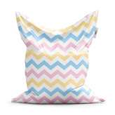 Sedací vak Tříbarevné klikyháky: 150x100 cm