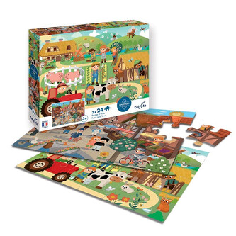 Puzzle - Na farmě a ve městě