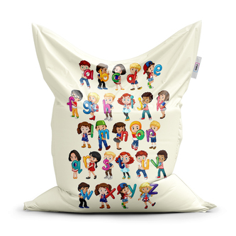 Sedací vak Abeceda: 150x100 cm