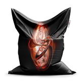 Sedací vak Červená abstrakce: 150x100 cm