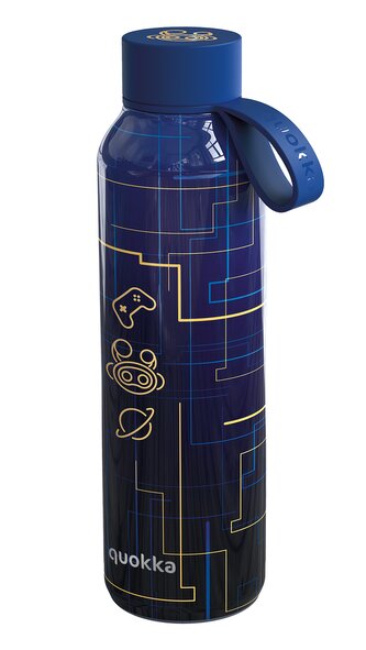 Nerezová termoláhev s poutkem Solid, 630ml, Quokka, modrá