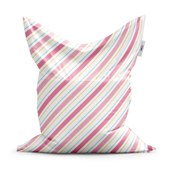 Sedací vak Čtyřbarevné pruhy: 150x100 cm Sedací vak Čtyřbarevné pruhy: 150x100 cm