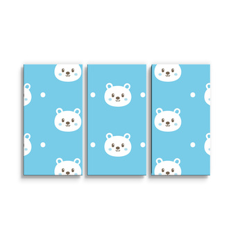 Obraz - 3-dílný Medvídci: 120x80 cm