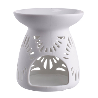 PORCELÁNOVÝ VONNÝ KAMÍNEK DEK. PRUHY 11X11X11.5CM