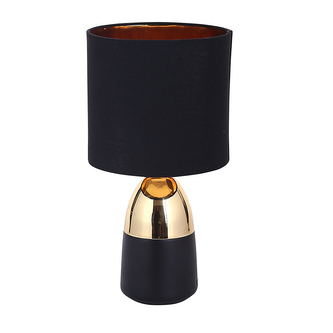 STOLNÍ LAMPA S KOVOVÝM ZÁKLADEM 16X31CM ZLATÝM A ČERNÝM