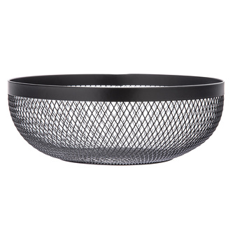 KOVOVÝ KOŠÍK NA OVOCE 26X9.5CM ČERNÝ