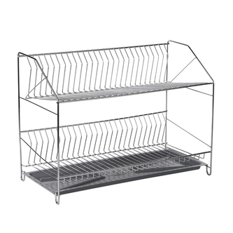 OSUŠKA NA NÁDOBÍ 2-POLOŽKOVÁ 50CM S PODLOŽKOU CHROM
