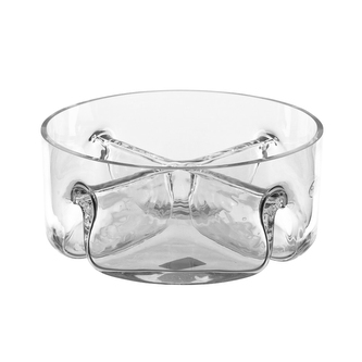 MÍSA SKLENĚNÁ SERVÍROVACÍ DĚLENÁ 4 ČÁSTI PRŮMĚR 23CM VÝŠKA 9CM