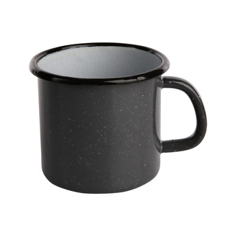 HRNEK 9 CM SMALTOVANÝ ŠEDÝ TEČKOVANÝ