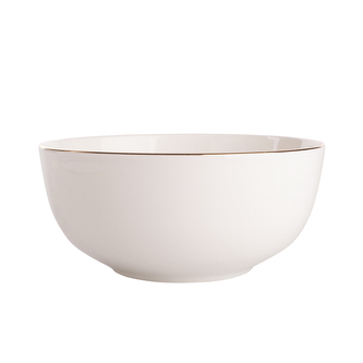 MARIAPAULA ECRU NOVA / KLASICKÁ ZLATÁ LINKA OKRÁGLOU SALÁTOVÁ MÍSA 19CM 1300ML