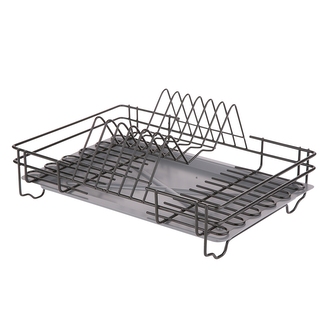 OSUŠKA NA NÁDOBÍ 1-POLOŽKOVÁ 35CM ČERNÁ S PODLOŽKOU