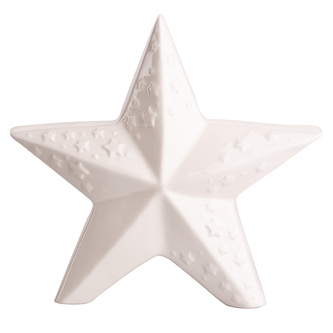PORCELANOVÁ FIGURKA VYTLAČOVANÉ HOVĚZDIČKY 18.5X7.5X18CM