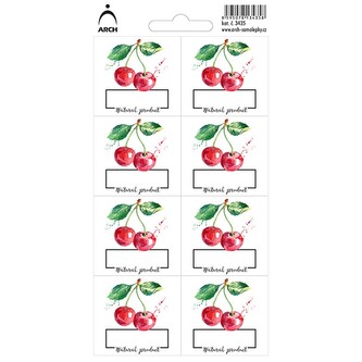 Třešně / Višně "Natural product" - 8 voděodolných etiket