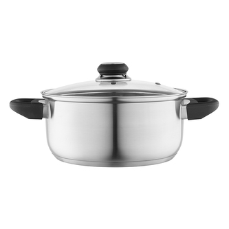EMILIO NEREZOVÝ HRNEC 3.2L 22CM SE SKLENĚNOU POKLIČKOU