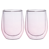 ANDREA COLOR KOMPLET 2 SKLENIC 300ML RŮŽOVÉ