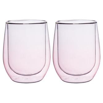 ANDREA COLOR KOMPLET 2 SKLENIC 300ML RŮŽOVÉ