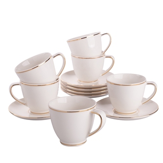 MARIAPAULA ECRU NOVA ZLATÁ LINIE KÁVOVÝ SET 6/12 DÁRKOVÁ KRABIČKA