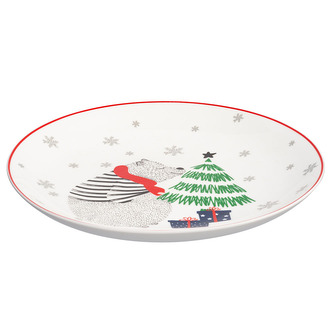 WINTER FRIENDS DEZERTNÍ TALÍŘ NBC 21CM S DEKOREM MEDVĚD