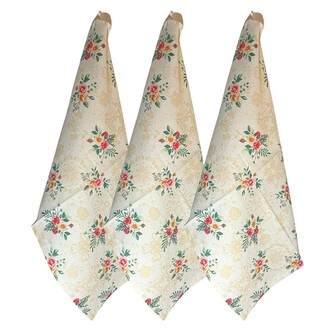 HOME ELEMENTS Sada 3 utěrek 50*70 cm, Kytice