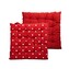 HOME ELEMENTS Podsedák prošívaný 40x40 cm, Červená s bílými puntíky R