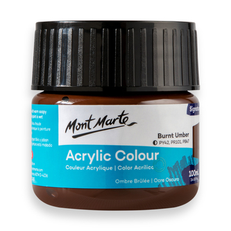Mont Marte akrylová barva,100ml, hnědá Umbra pálená (Burnt Umber)