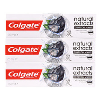 Colgate Bělicí zubní pasta s aktivním uhlím Naturals Charcoal Trio 3 x 75 ml unisex