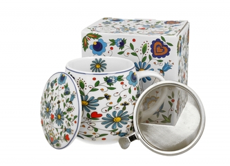 Porcelánový hrnek byliňák Kaszubski 430 ml v dárkovém boxu