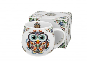 Porcelánový hrnek Owl Etno 430 ml v dárkovém boxu