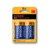 Kodak baterie MAX alkalická, D, 2 ks, blistr