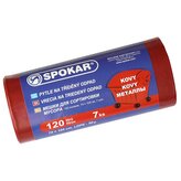 Pytle na tříděný odpad 120L - 7 ks, červené - na kovy