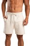 BrainMax unisex béžové kraťasy, BIO bavlna