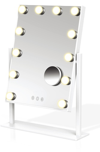 LED stolní kosmetické zrcadlo Immax MUST HAVE s magnetickým zvětšovacím zrcátkem 12W, CCT LED stolní kosmetické zrcadlo Immax MUST HAVE s magnetickým zvětšovacím zrcátkem 12W, CCT