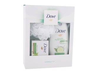 Dove Sada tělové péče s mycí houbou okurka Go Fresh Revitalising (Shower Gel+Cream Bar+Shower Sponge) woman