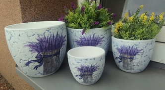Květník s levandulí sd 4ks