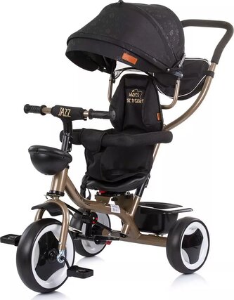 CHIPOLINO Tříkolka se stříškou Jazz 2v1 Ebony