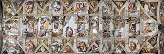 EUROGRAPHICS Panoramatické puzzle Strop Sixtinské kaple 1000 dílků