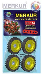 MERKUR ND114 Adhézní kola náhradní díl set 4ks KOVOVÁ STAVEBNICE