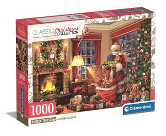 CLEMENTONI Puzzle Santova návštěva 1000 dílků