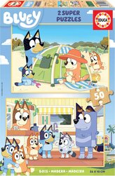 EDUCA Dřevěné puzzle Bluey 2x50 dílků