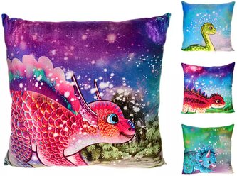 PLYŠ Polštářek baby dinosaurus 45x45cm 4 druhy