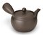 Japonská keramická konvice Kyusu plain tmavě hnědá 350 ml