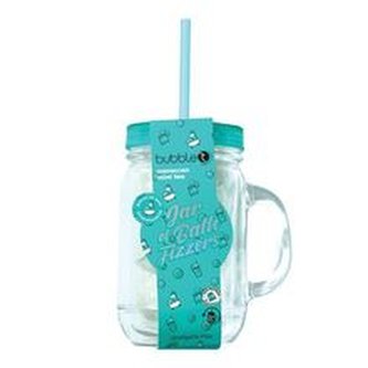Bubble T Cosmetics Sklenice s brčkem plná šumivých bomb do koupele - marocký mátový čaj (Mason Jar-Moroccan Mint Tea) 10 x 20 g woman