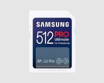 Samsung paměťová karta 512GB PRO ULTIMATE SDXC CL10 U3 V30 (č/z: až 200/130MB/s)