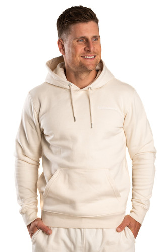 BrainMax unisex béžová mikina s kapucí, BIO bavlna