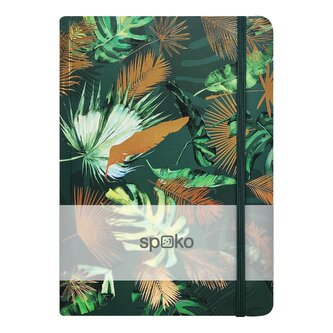 Spoko zápisník, Flowers III (listy), A5, 75 g, 96 stránek, linkovaný