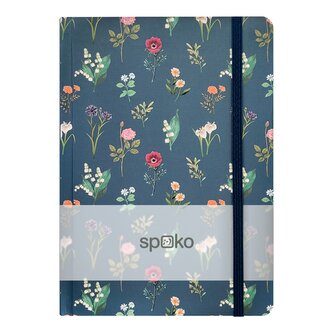 Spoko zápisník, Flowers II (květiny), A5, 75 g, 96 stránek, linkovaný