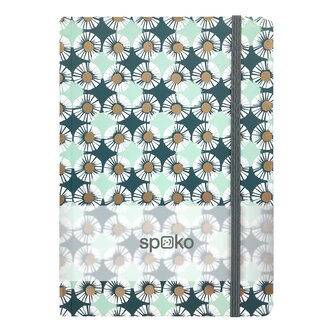 Spoko zápisník, Flowers I (sedmikrásky), A5, 75 g, 96 stránek, linkovaný