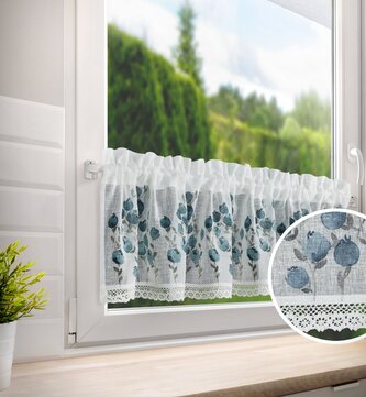 Dekorační krátká vitrážová záclona do kuchyně AMANDA 30x150 cm MyBestHome