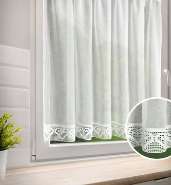 Dekorační krátká vitrážová záclona do kuchyně LINAS 90x150 cm MyBestHome